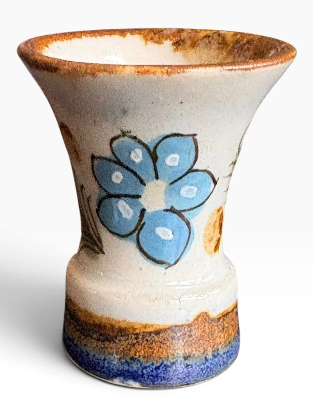 Vintage Ken Edwards Miniature Vase | Signed KE Mexico | Tonalá Hand-Painted